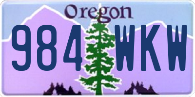 OR license plate 984WKW