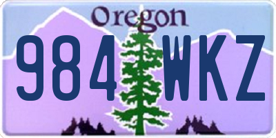 OR license plate 984WKZ