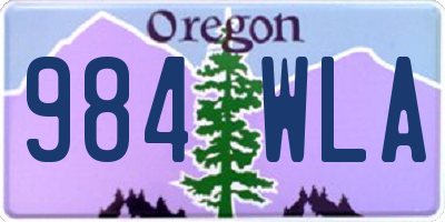 OR license plate 984WLA