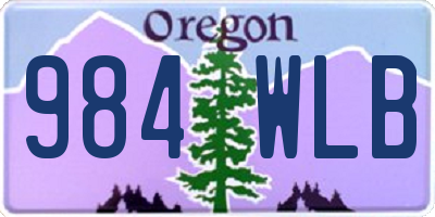 OR license plate 984WLB
