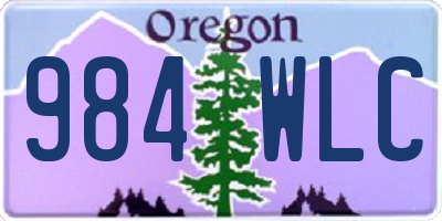OR license plate 984WLC