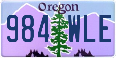 OR license plate 984WLE