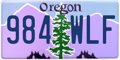 OR license plate 984WLF