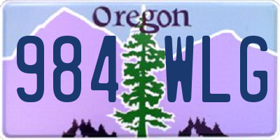 OR license plate 984WLG