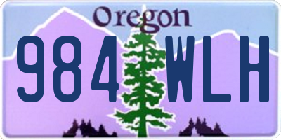 OR license plate 984WLH
