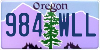 OR license plate 984WLL