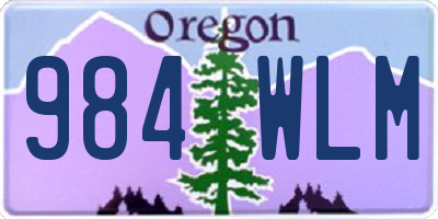 OR license plate 984WLM