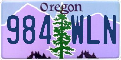 OR license plate 984WLN