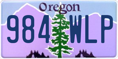 OR license plate 984WLP