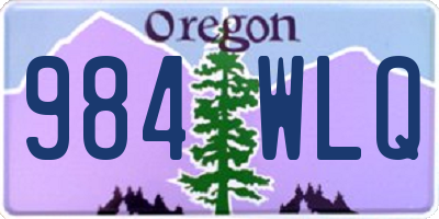 OR license plate 984WLQ