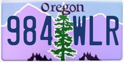 OR license plate 984WLR