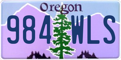 OR license plate 984WLS
