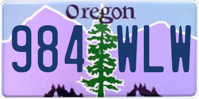 OR license plate 984WLW