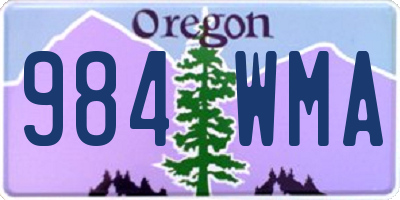 OR license plate 984WMA