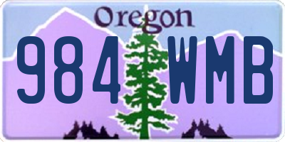 OR license plate 984WMB