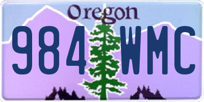 OR license plate 984WMC