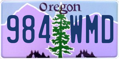 OR license plate 984WMD