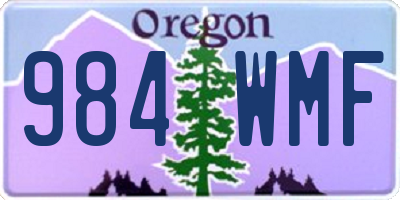 OR license plate 984WMF