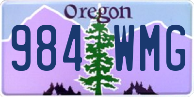 OR license plate 984WMG