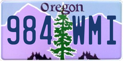 OR license plate 984WMI