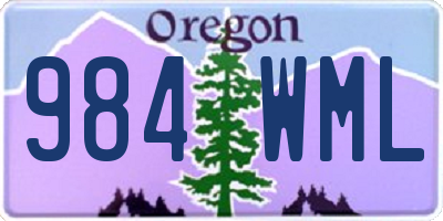 OR license plate 984WML