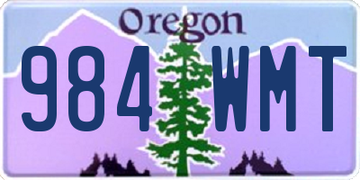 OR license plate 984WMT