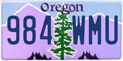 OR license plate 984WMU