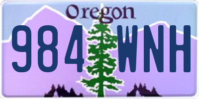 OR license plate 984WNH