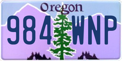 OR license plate 984WNP