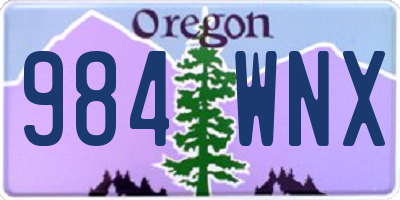 OR license plate 984WNX