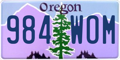 OR license plate 984WOM