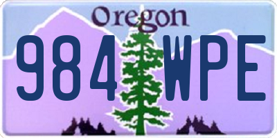 OR license plate 984WPE
