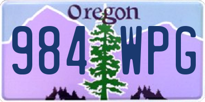 OR license plate 984WPG