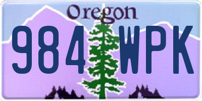 OR license plate 984WPK