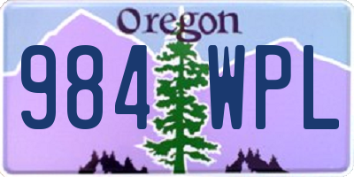 OR license plate 984WPL