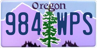 OR license plate 984WPS