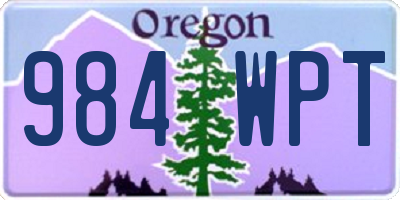 OR license plate 984WPT