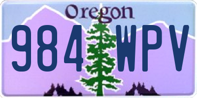 OR license plate 984WPV
