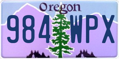 OR license plate 984WPX