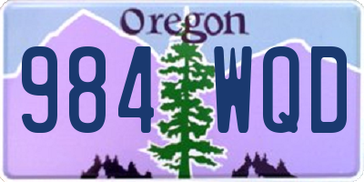 OR license plate 984WQD