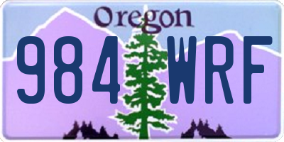 OR license plate 984WRF