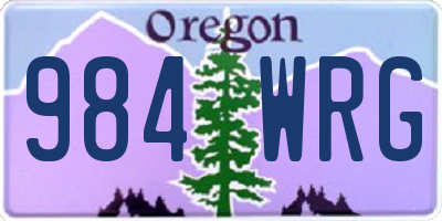 OR license plate 984WRG