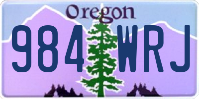 OR license plate 984WRJ