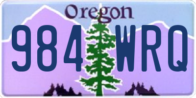 OR license plate 984WRQ