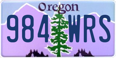 OR license plate 984WRS