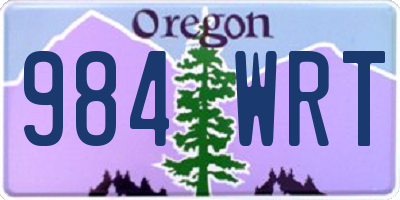 OR license plate 984WRT