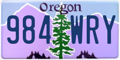 OR license plate 984WRY