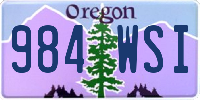 OR license plate 984WSI