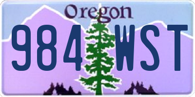 OR license plate 984WST