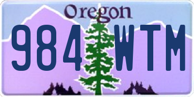 OR license plate 984WTM